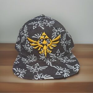 The Legend Of Zelda Skyward Sword Triforce Wings Crest Gold & Black Snapback Hat